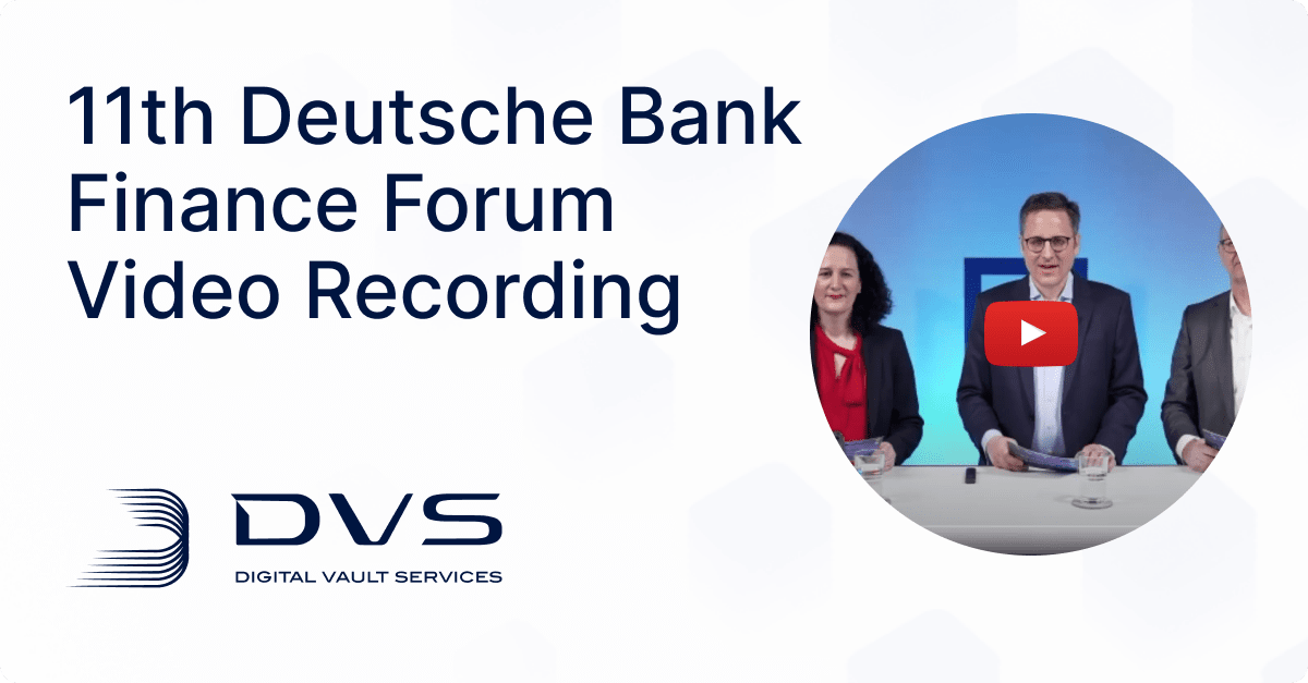 Wir freuen uns sehr, die Videoaufzeichnung des 11. Deutsche Bank Finanzforums mit Ihnen zu teilen